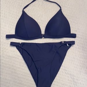 Shein Blue Halter Bikini Set